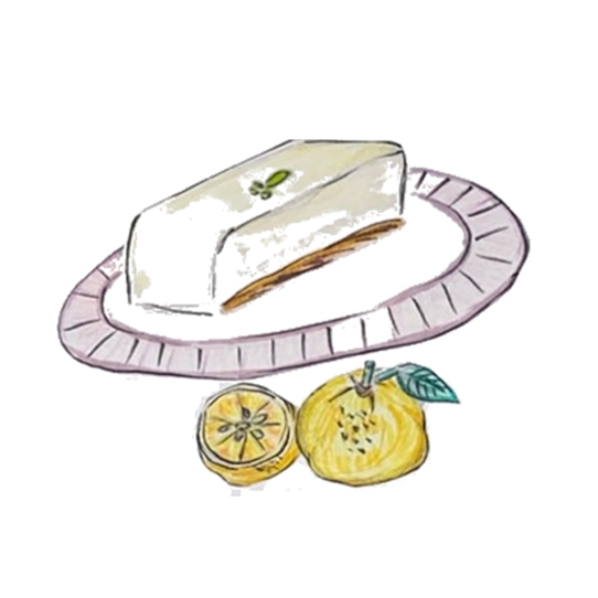 柚子のレアチーズケーキ